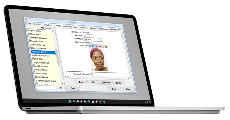 Volunteer Software screenshot