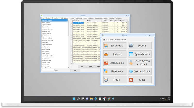 Volunteer Software sreenshot